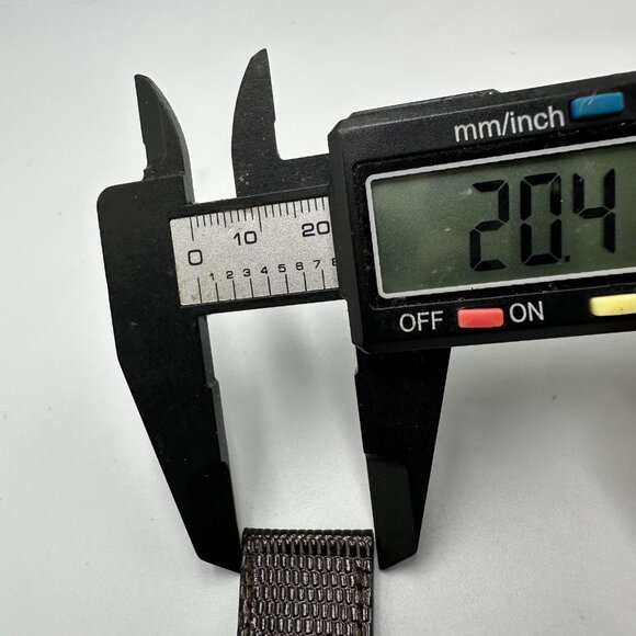 Seiko Watch Replacement Band 20MM Men Women Embossed Leather Gold Buckle - Picture 6 of 7